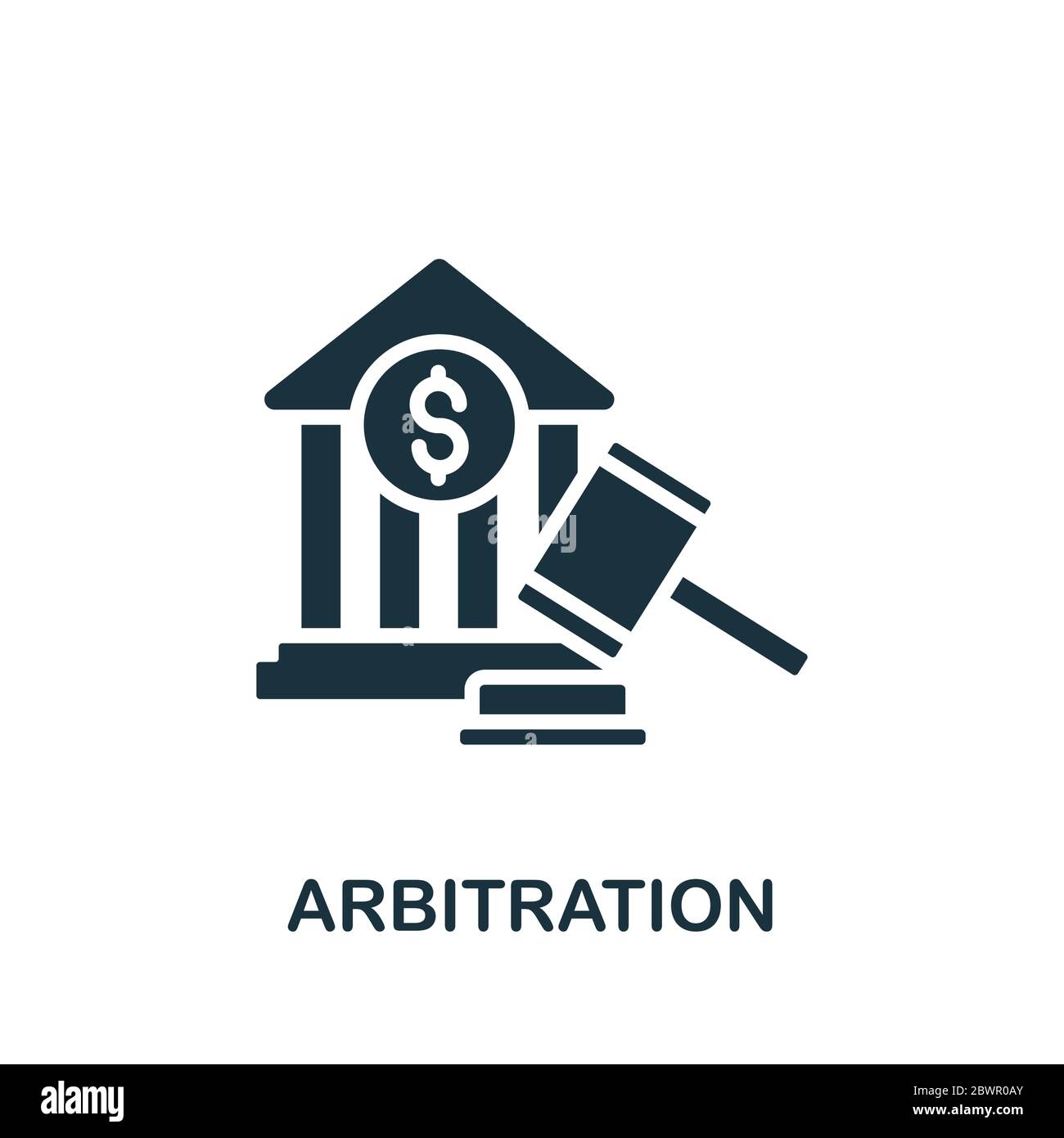 Arbitration icon. Simple element from banking collection. Creative Arbitration icon for web design, templates, infographics and more Stock Vector