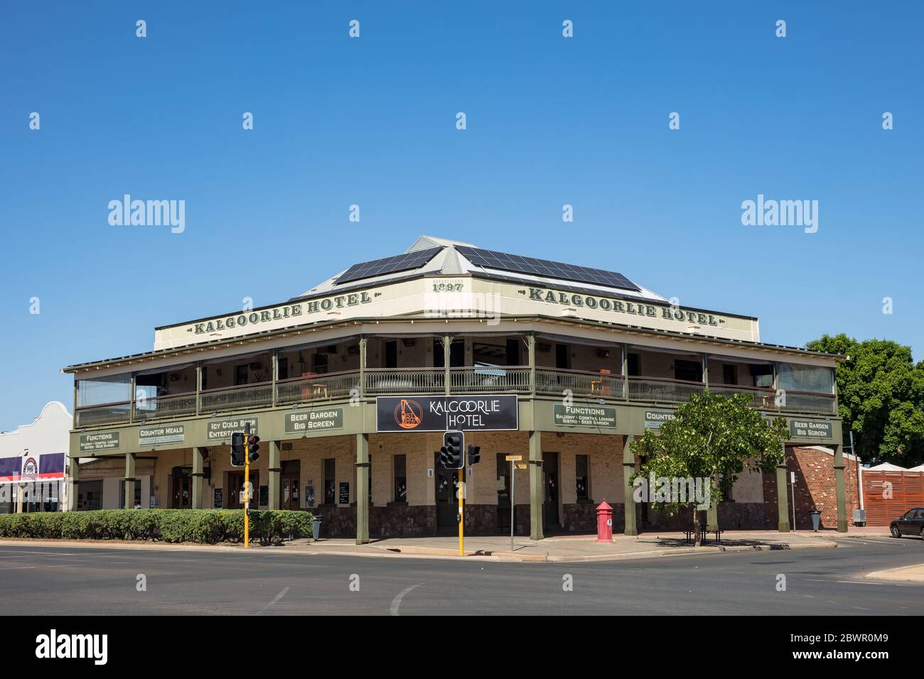 Kalgoorlie Western Australia November 14th 2019 : Exterior of the Kalgoorlie hotel, a pub in outback Kalgoorlie, Western Australia Stock Photo