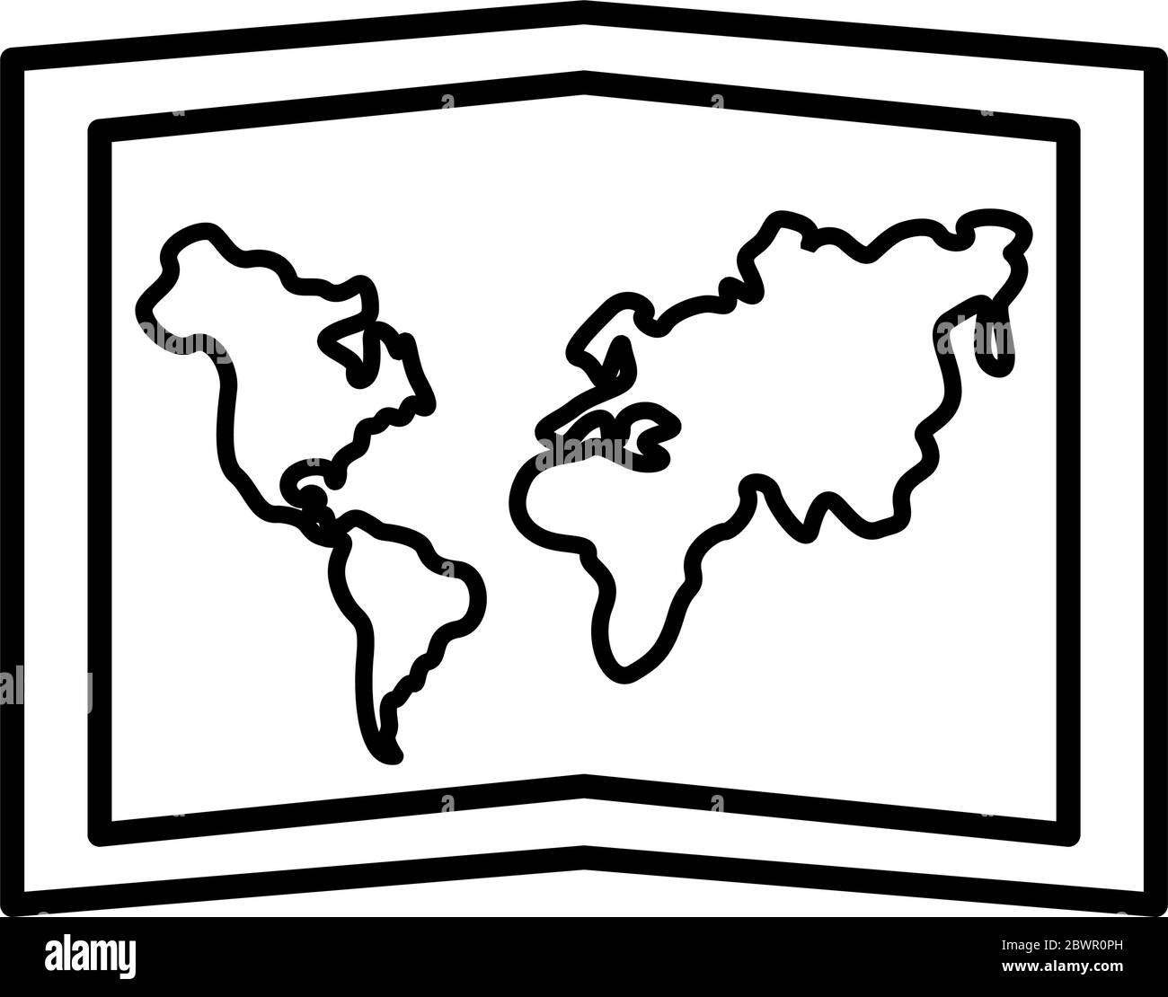 paper map line style icon Stock Vector Image & Art - Alamy