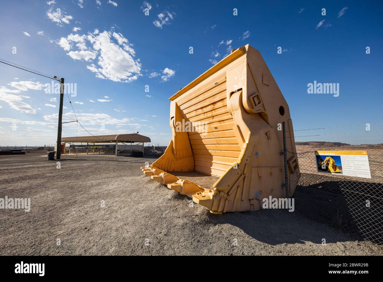 Kalgoorlie Western Australia November 14th 2019 : A face shovel on dispaly at the viewing platform of the Super Pit in Kalgoorlie, Western Australia Stock Photo