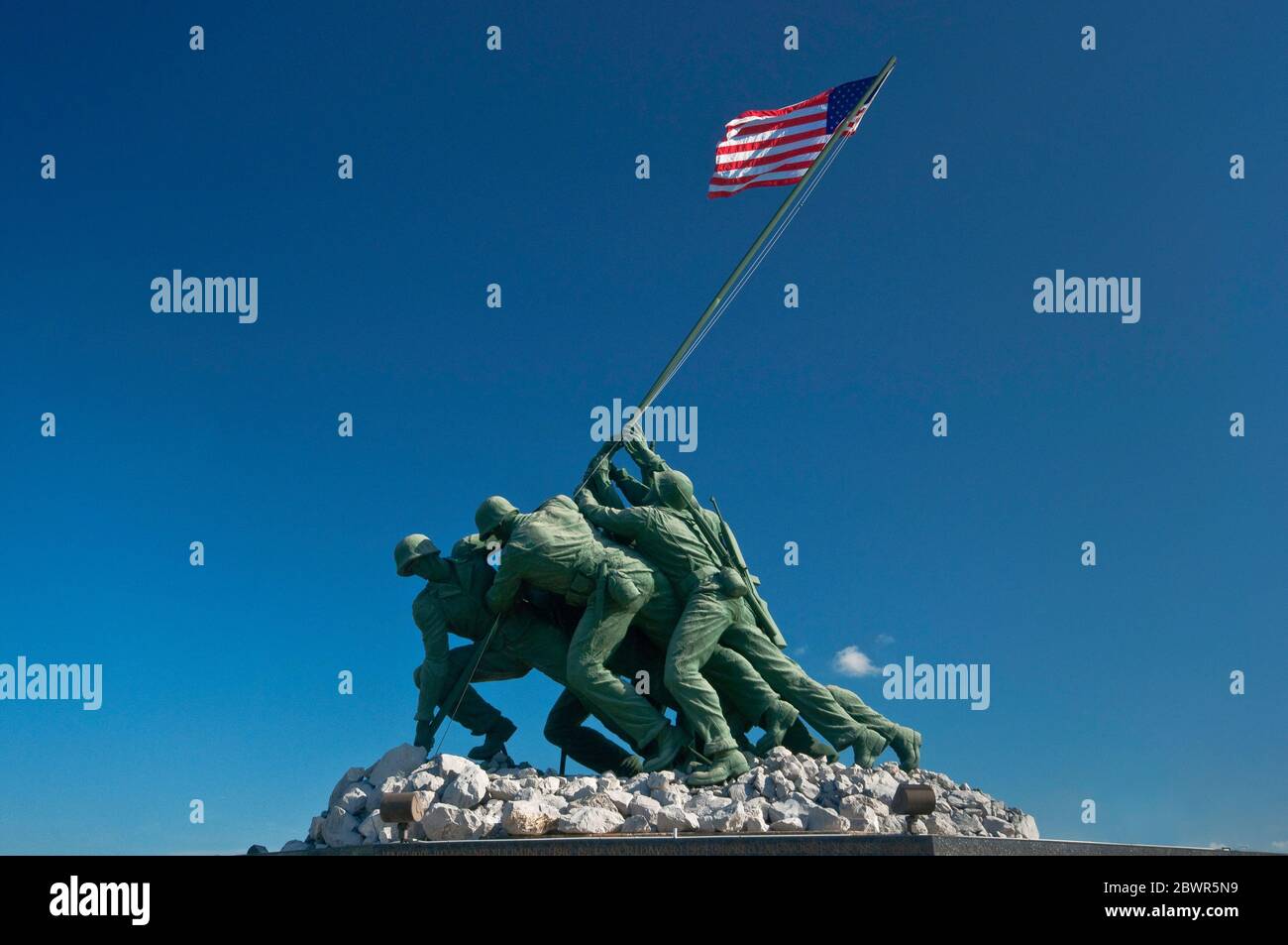 Iwo Jima Monument, original plaster model of the statue created by Felix de Weldon, Marine Military Academy in Harlingen, Rio Grande Valley, Texas USA Stock Photo