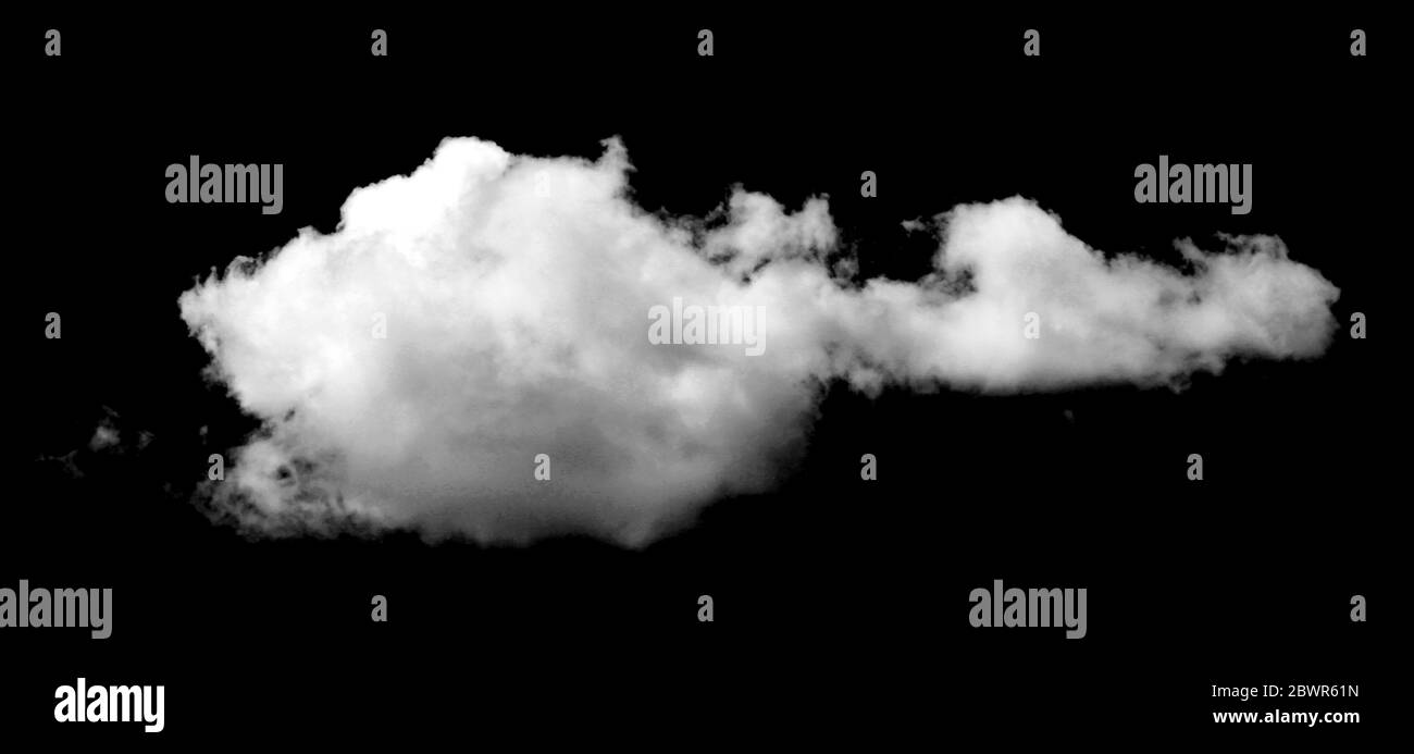 Set of isolated white clouds against black background Stock Photo - Alamy