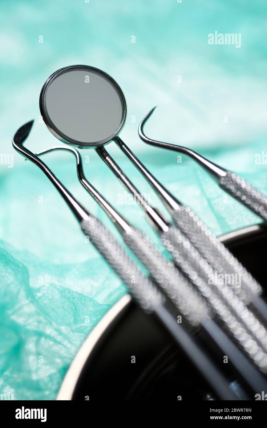 Instruments used by the dentist Stock Photo Alamy