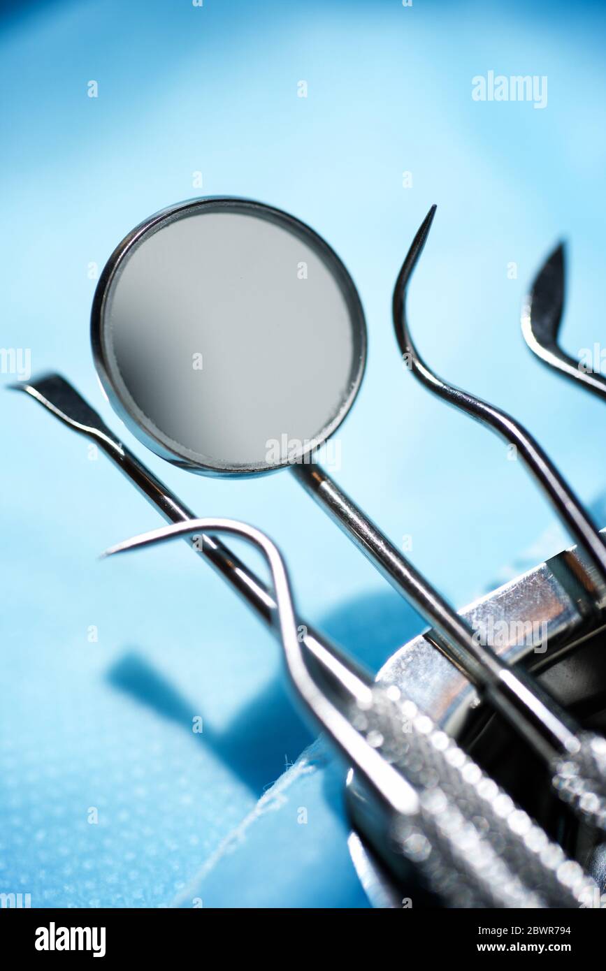 Instruments used by the dentist Stock Photo Alamy