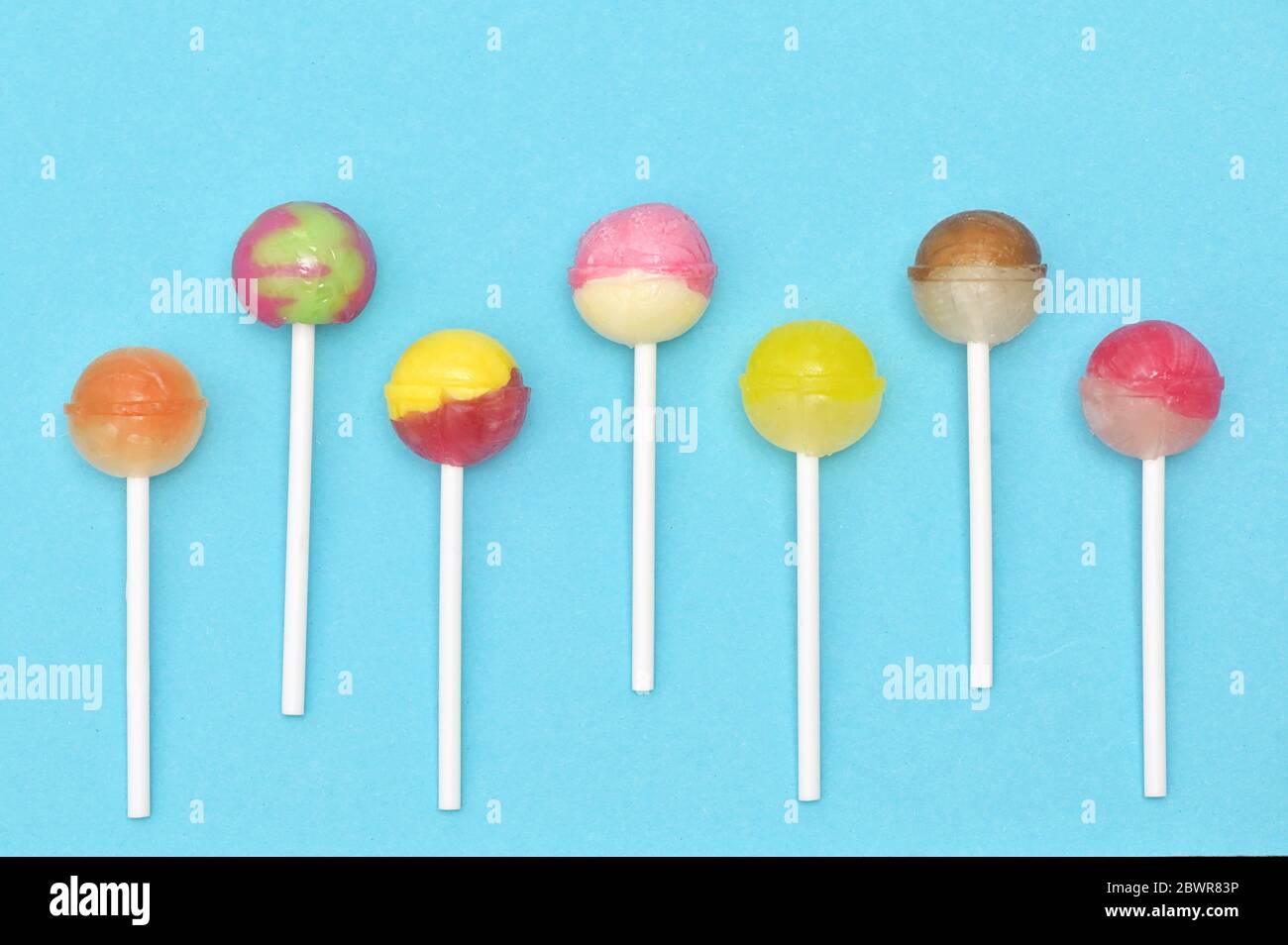 Abstract Colorful Lollipop Candy On Stick Stock Photo - Alamy