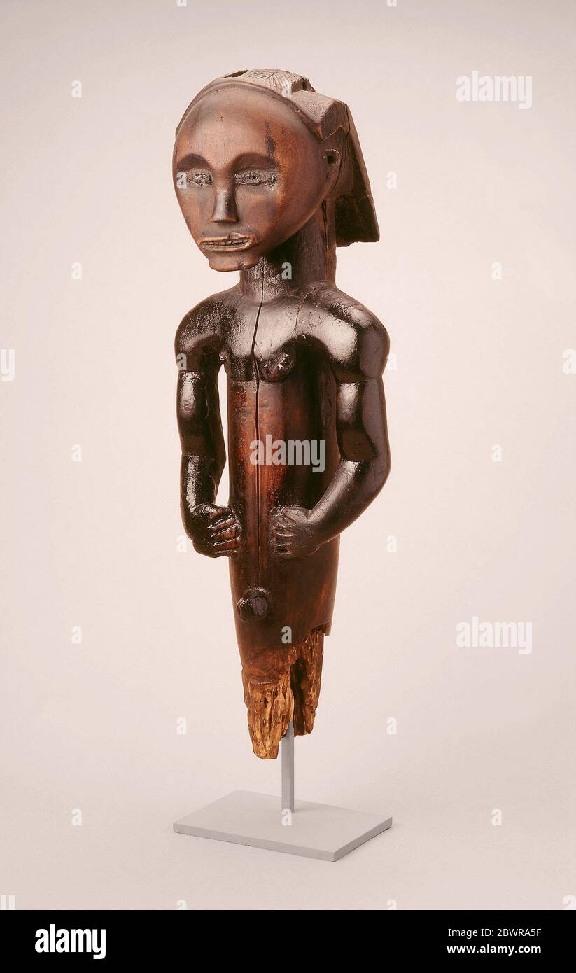 Author: Fang. Reliquary Half Figure (Nlo Bieri) - Late 19th/early 20th century - Fang Gabon. Wood with oil. 1875'1925. Stock Photo
