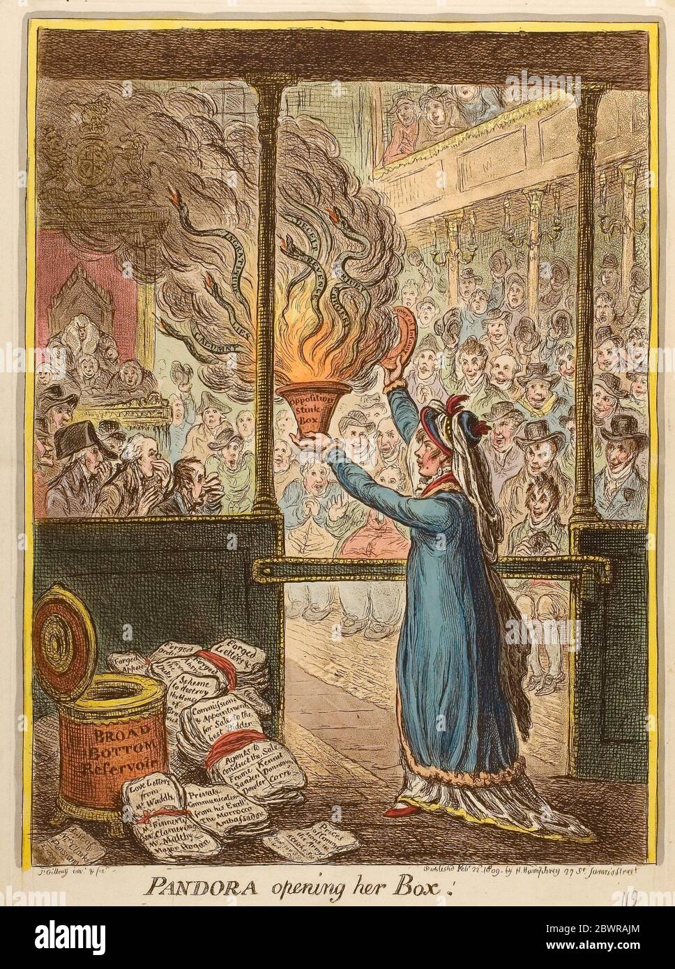 Author: James Gillray. Pandora Opening her Box - published February 22,  1809 - James Gillray (English, 1756-1815) published by Hannah Humphrey  Stock Photo - Alamy