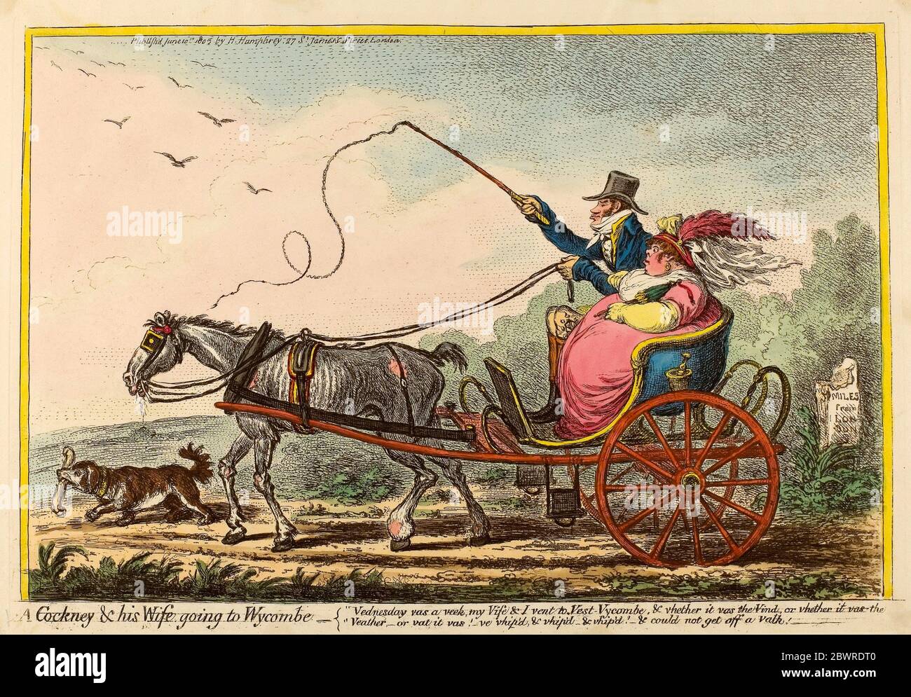 Author James Gillray Cockney And His Wife Going To Wycombe Published June 10 1805 James Gillray English 1756 1815 Published By Hannah Stock Photo Alamy