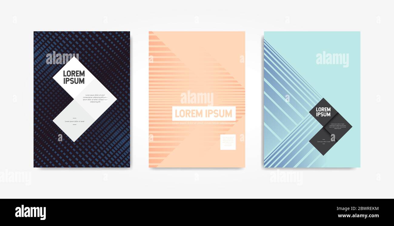 Cover Design Set Template Abstract Composition Stock Vector