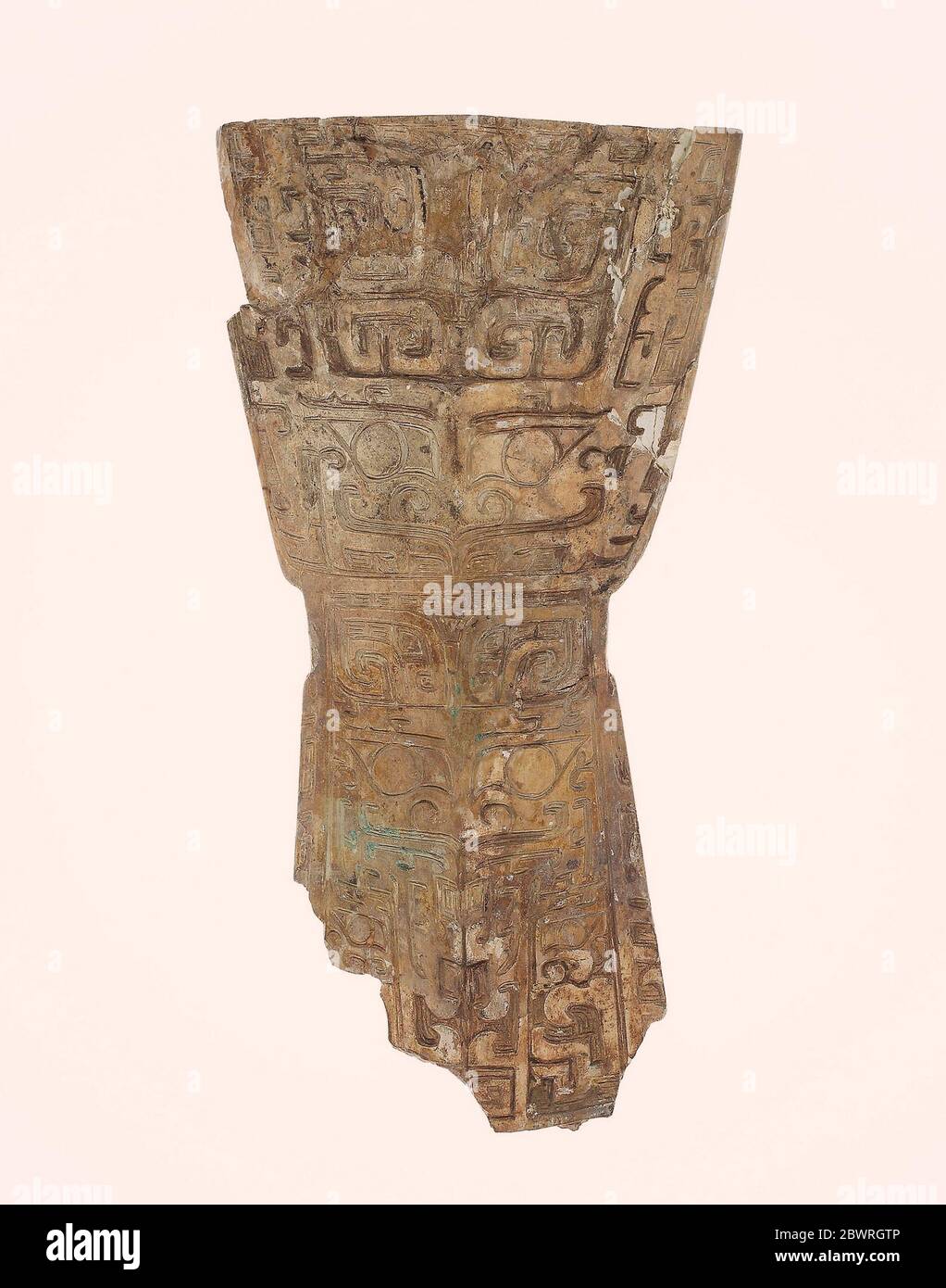 Fragment of Spatula (Si) - Shang dynasty ( about 1600'1045 BC), 13th/11th century BC - China. Bone. 1100 BC'1000 BC. Stock Photo