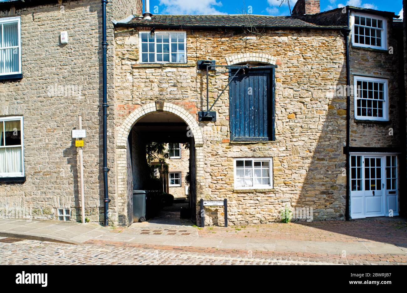 Victoria Stables Yard, Industrial Building, Richmond, North Yorkshire, England Stock Photo