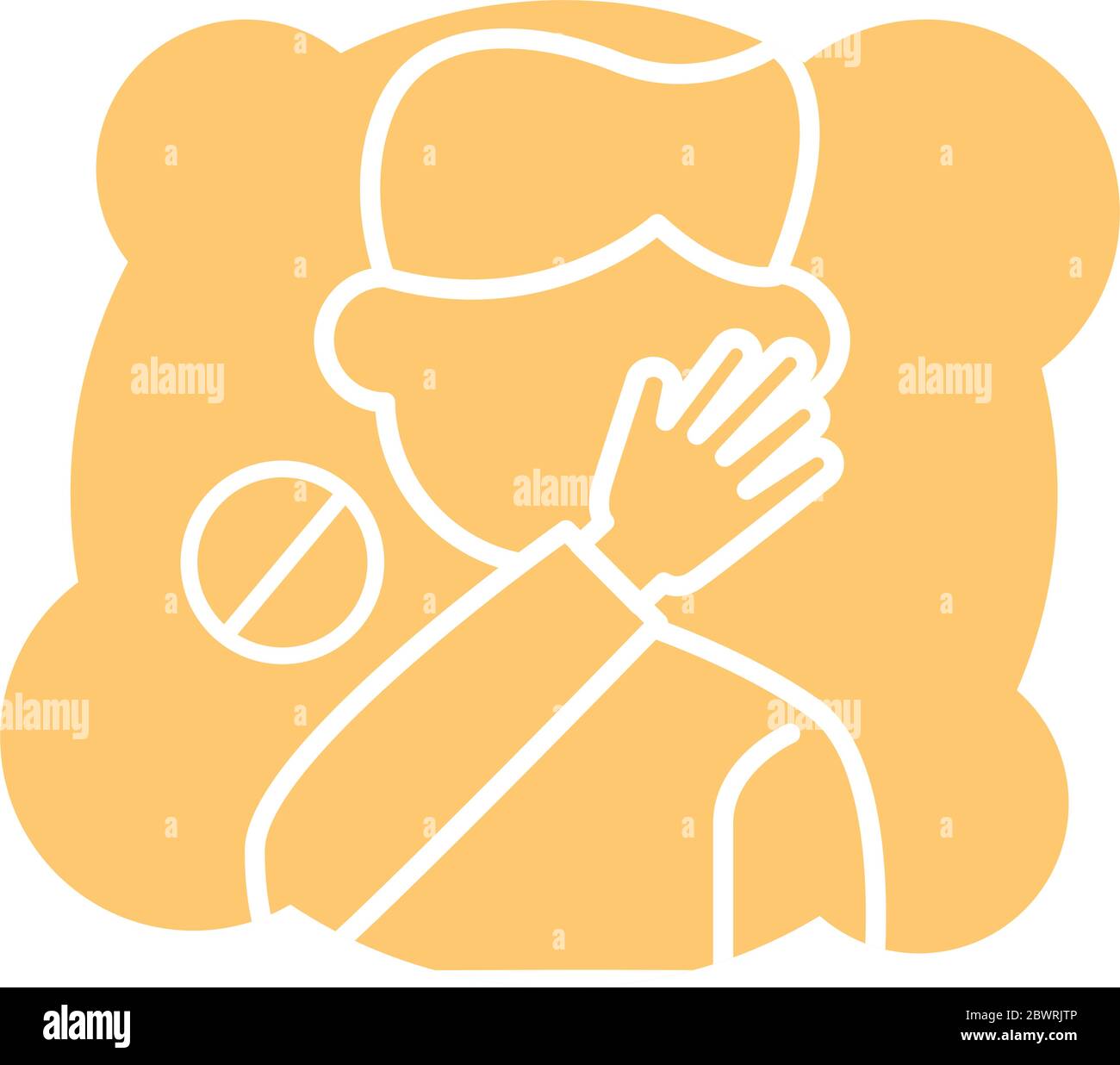 dont touch face block style icon Stock Vector Image & Art - Alamy