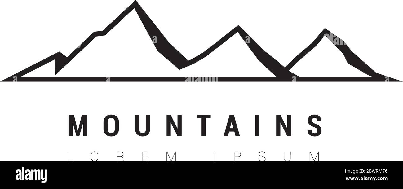 Mountain Logo Black & White Stock Vector Image & Art - Alamy