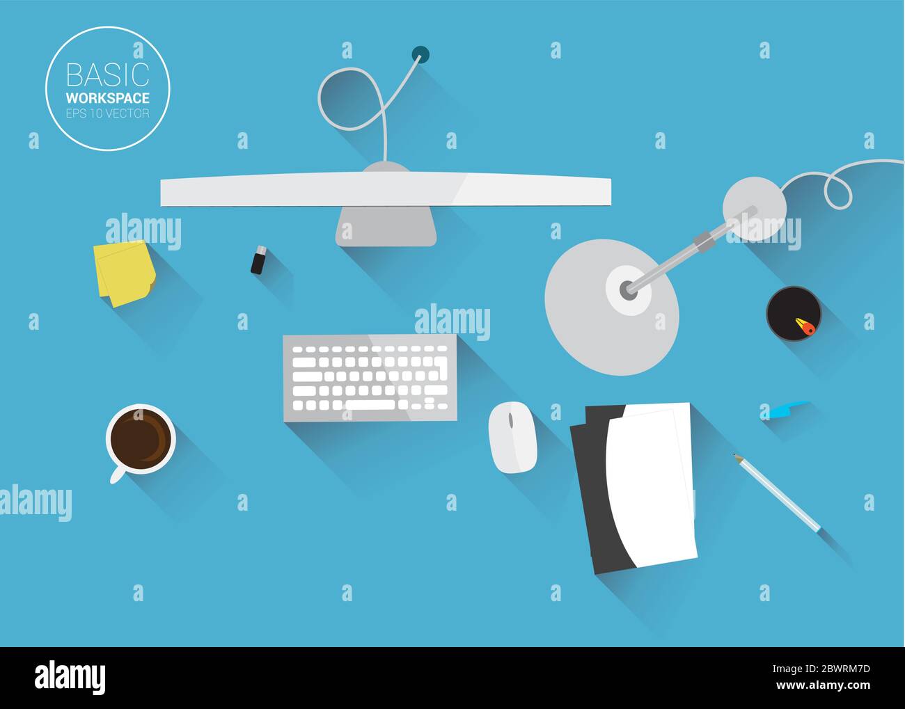 Designer Workspace Stock Vector