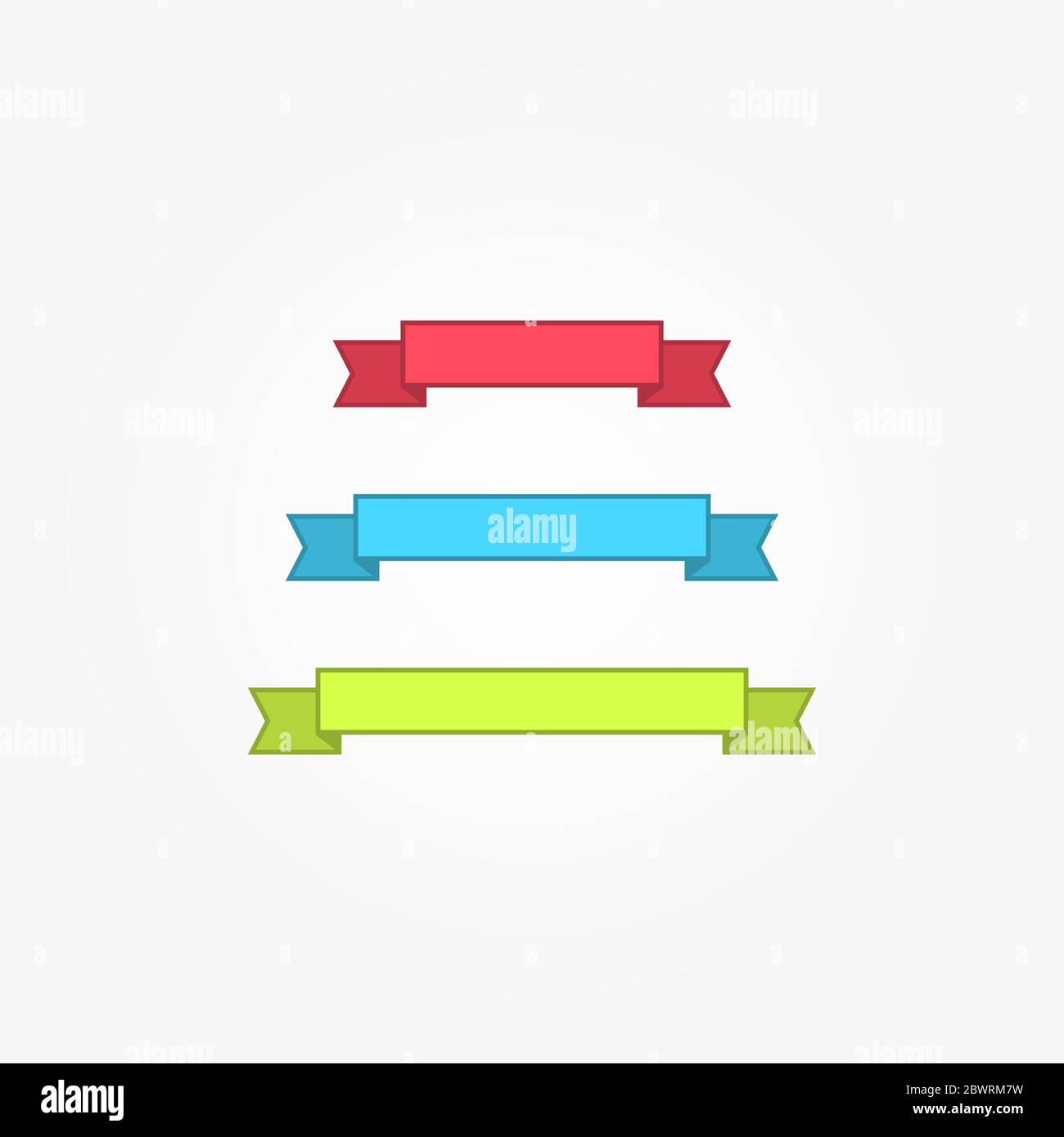 Flat Ribbons Banners Stock Vector Image And Art Alamy