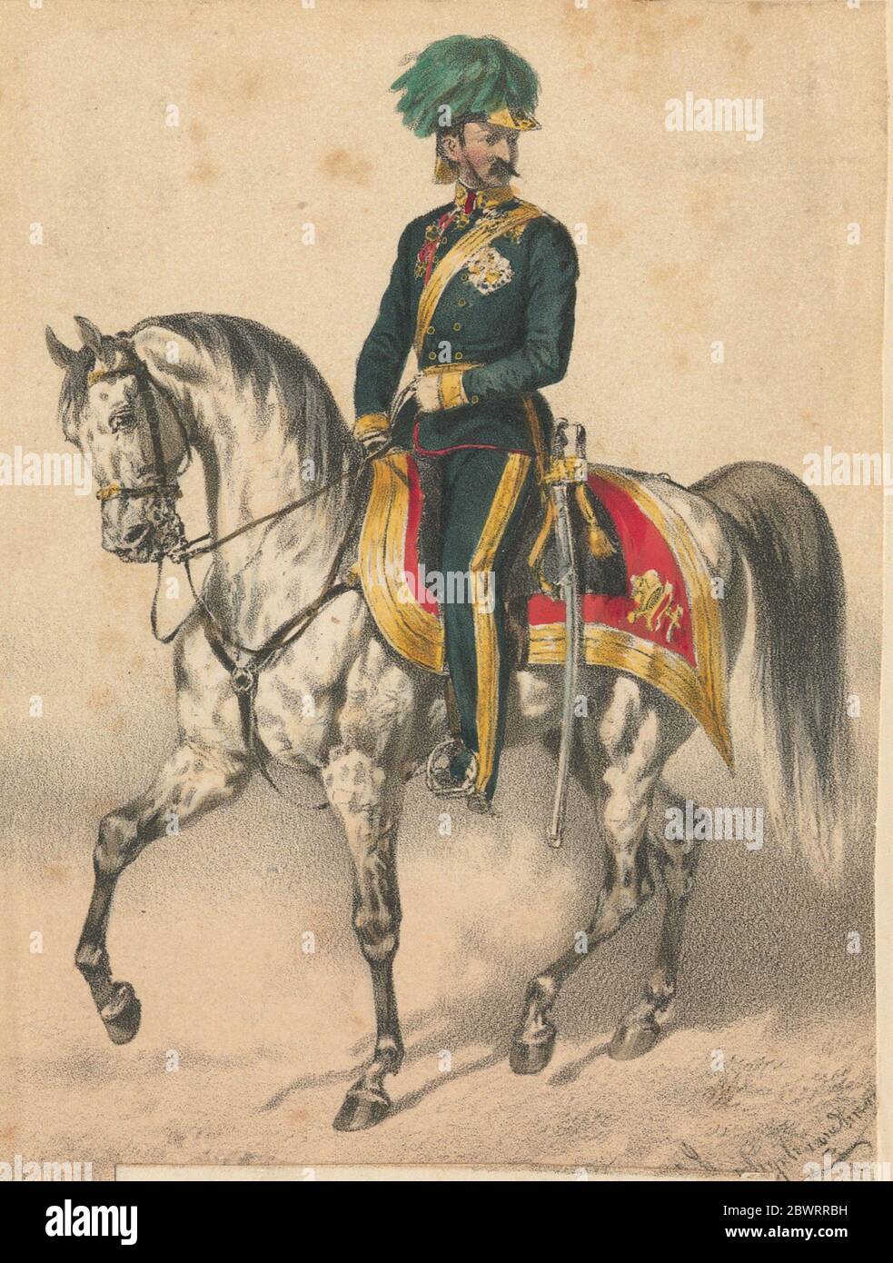 General-Adjutant S-r K.k. Apost. Majestät. 1866. Vinkhuijzen, Hendrik Jacobus (Collector) Strassgschwandtner, Joseph Anton (1826-1881) (Artist). The Stock Photo