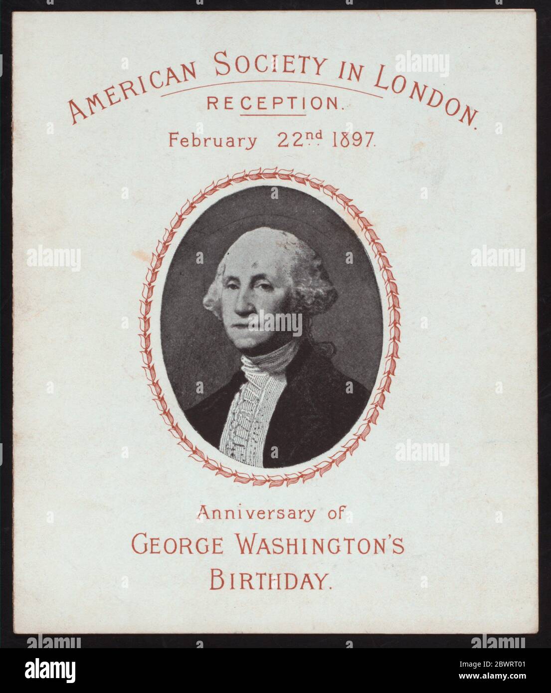 GEORGE WASHINGTON'S BIRTHDAY RECEPTION [held by] AMERICAN SOCIETY IN LONDON [at] ''HOTEL CECIL, LONDON'' (FOR;). Buttolph, Frank, 1850-1924 Stock Photo