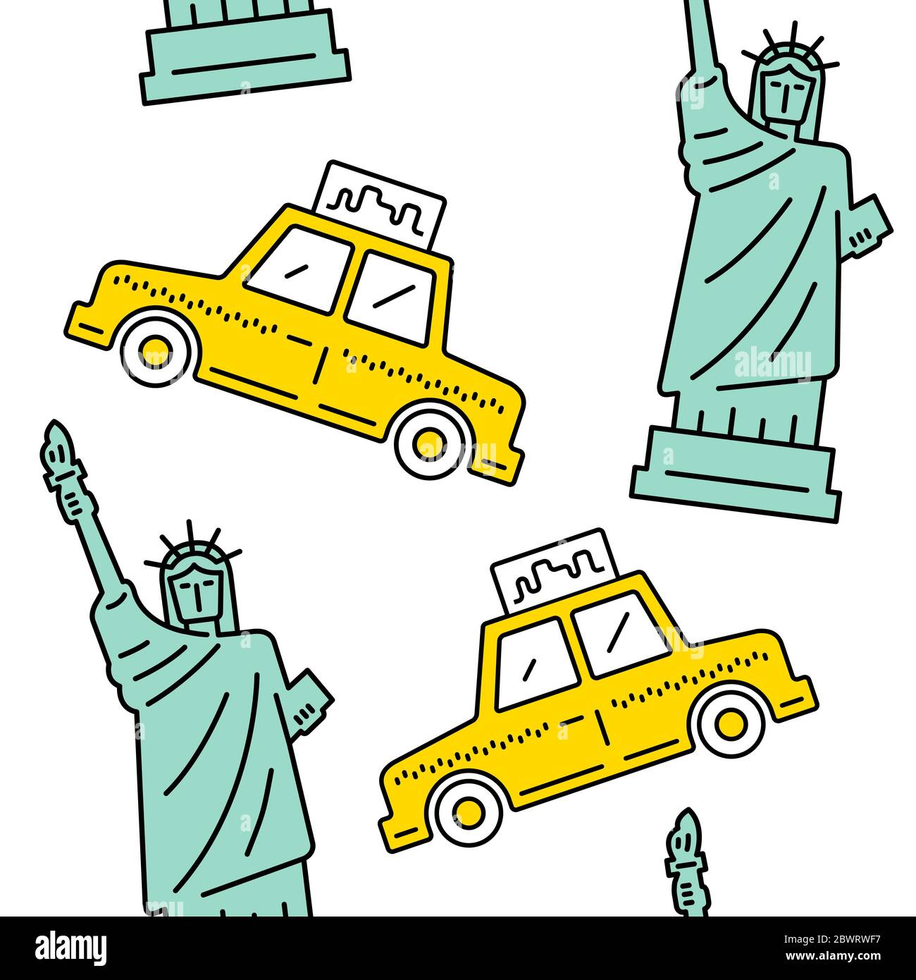 New York City seamless vector pattern Stock Vector