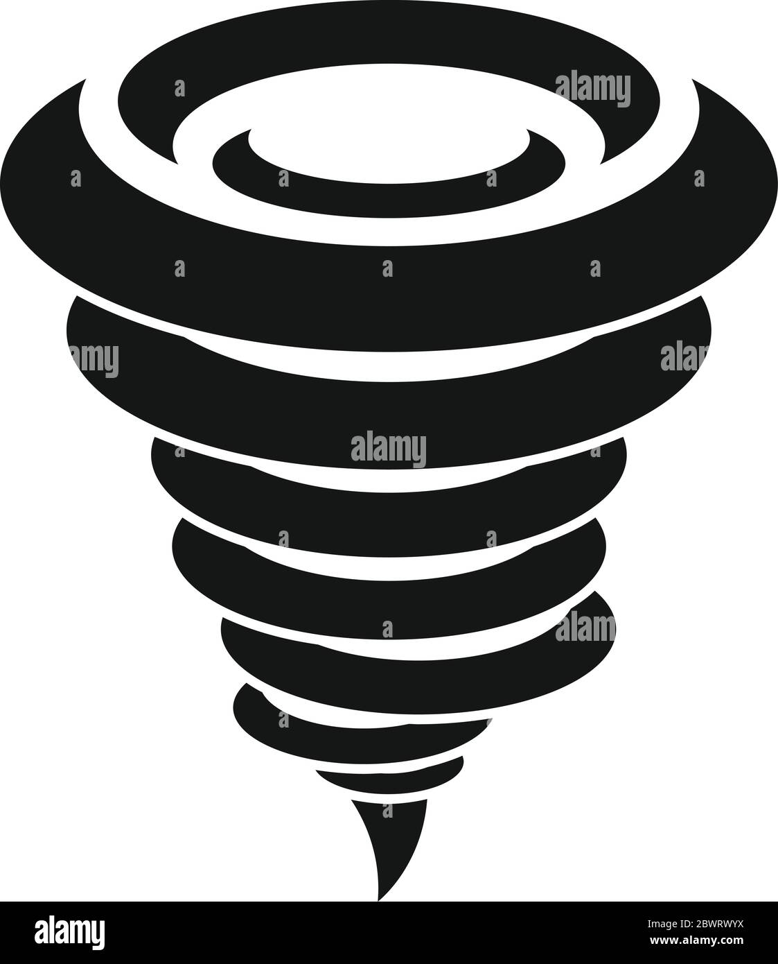 Swirl tornado icon. Simple illustration of swirl tornado vector icon ...