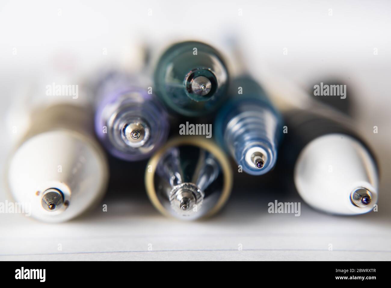 A group of ballpoint pens Stock Photo