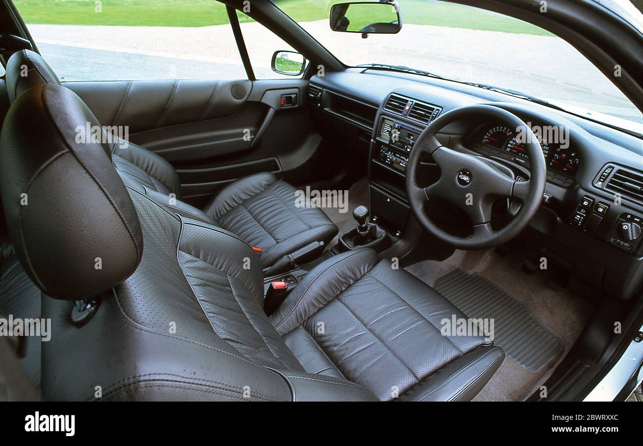 Interior of a 1992 Vauxhall Calibra Turbo 4x4 Stock Photo