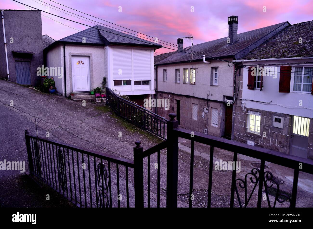 Traditional streets of Vilariño de Conso, Orense, Spain Stock Photo Alamy