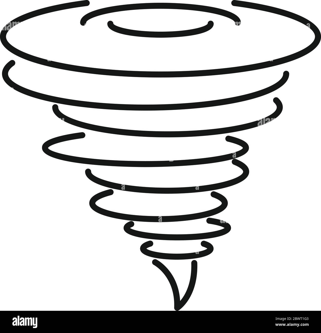 Tornado icon. Outline tornado vector icon for web design isolated on ...