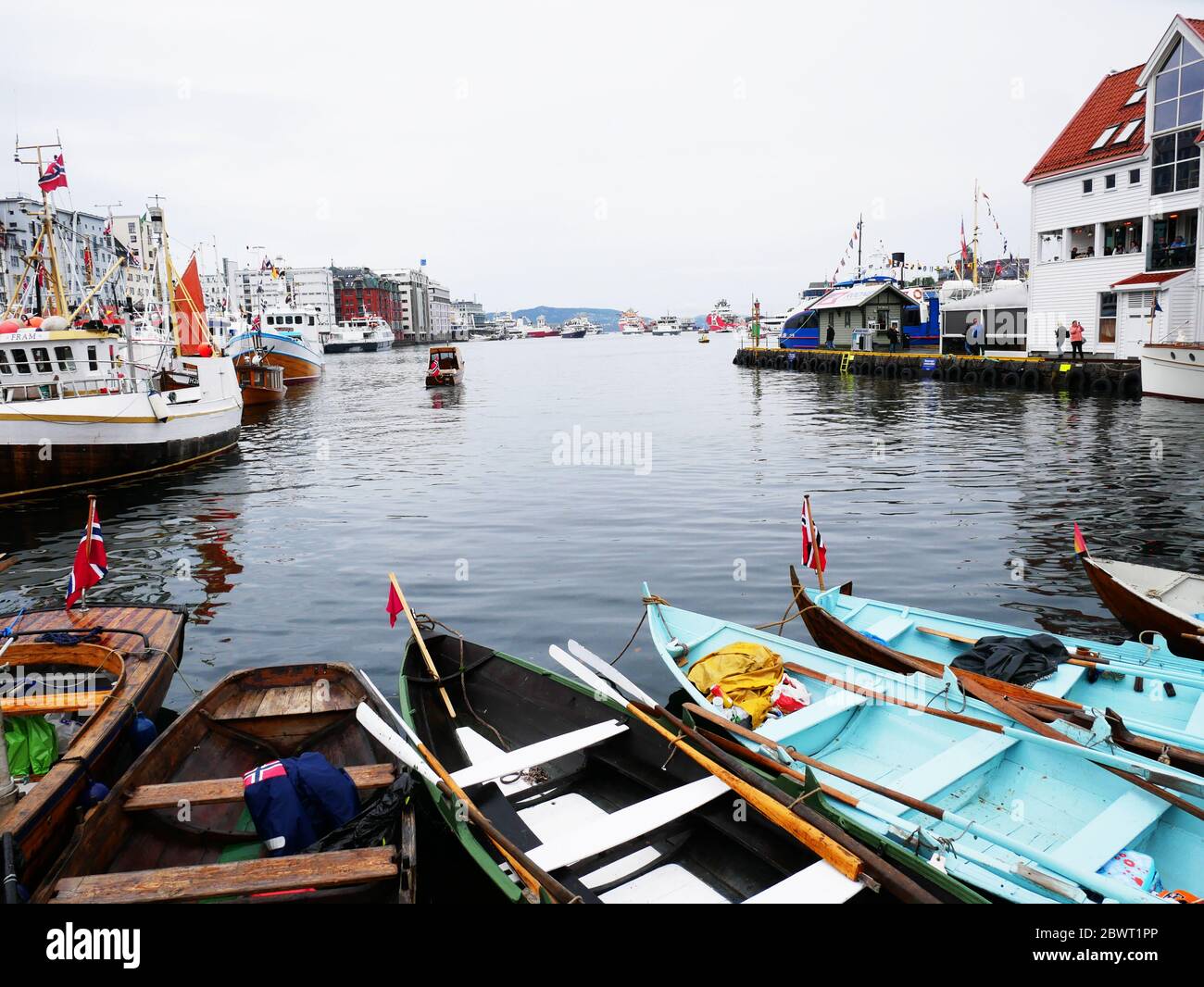 Market day in Bergen, norway, june 2019 Stock Photo