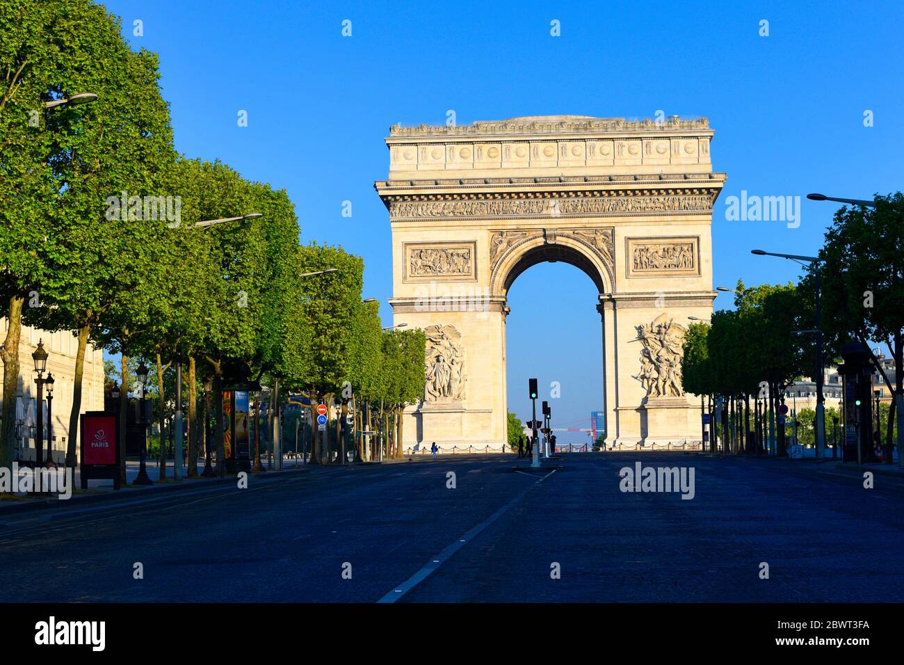 Triumphal Arch,Paris,France. Stock Photo