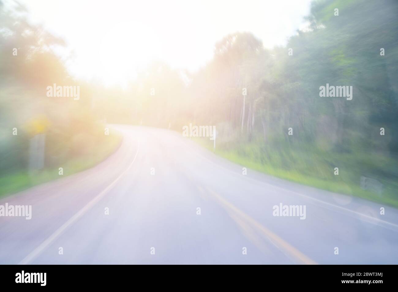 Road blur sun background hi-res stock photography and images - Alamy