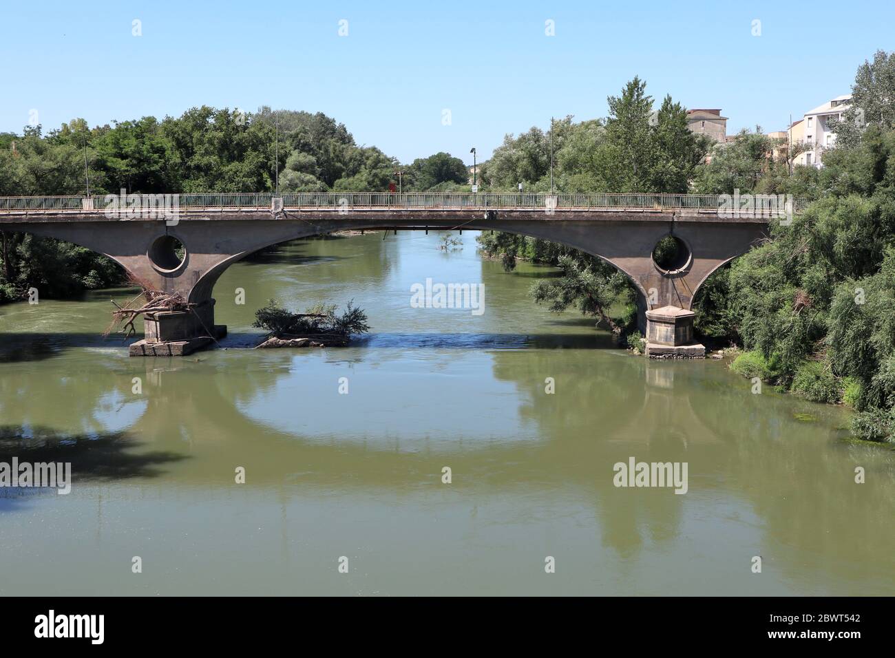 Capua - Ponte dal ponte romano Stock Photo
