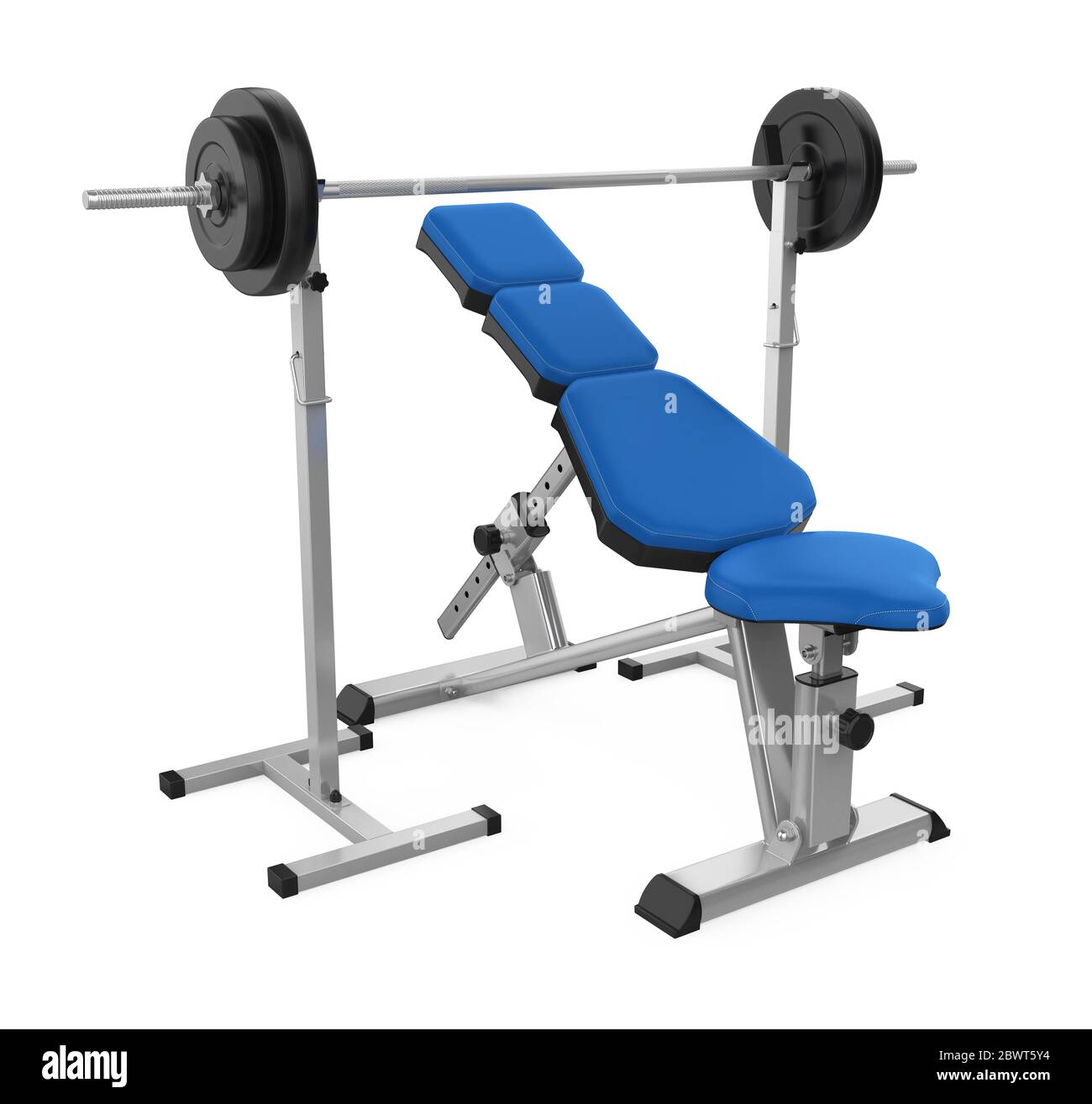 Barbell Bench Press Isolated Stock Photo - Alamy