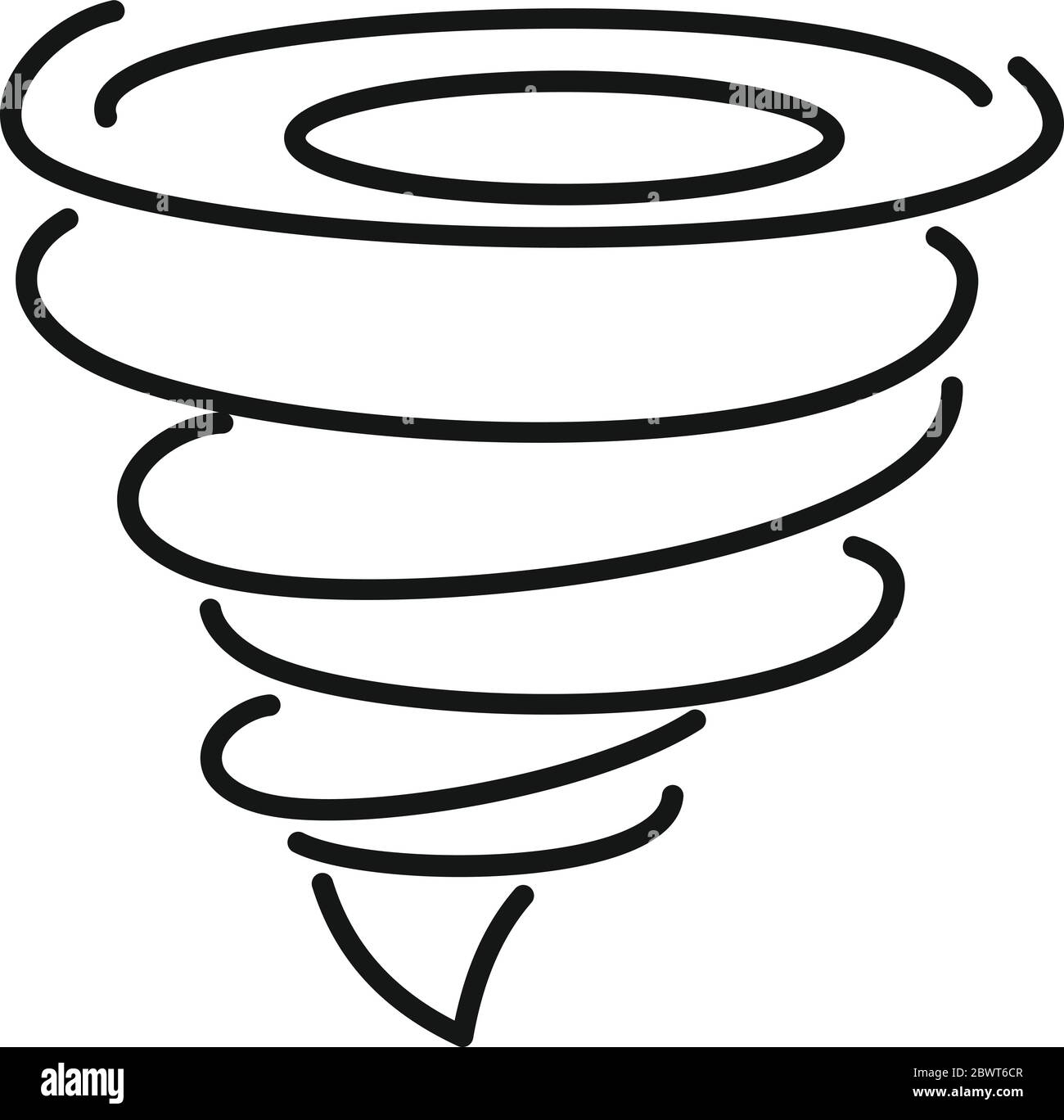 Power tornado icon. Outline power tornado vector icon for web design ...