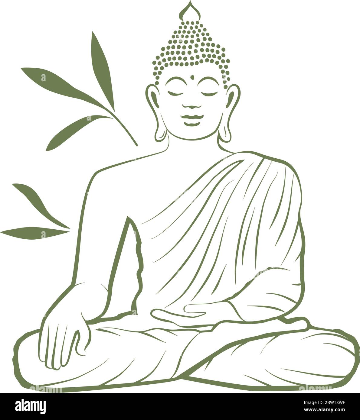 Buddha, vector graphic design element Stock Vector