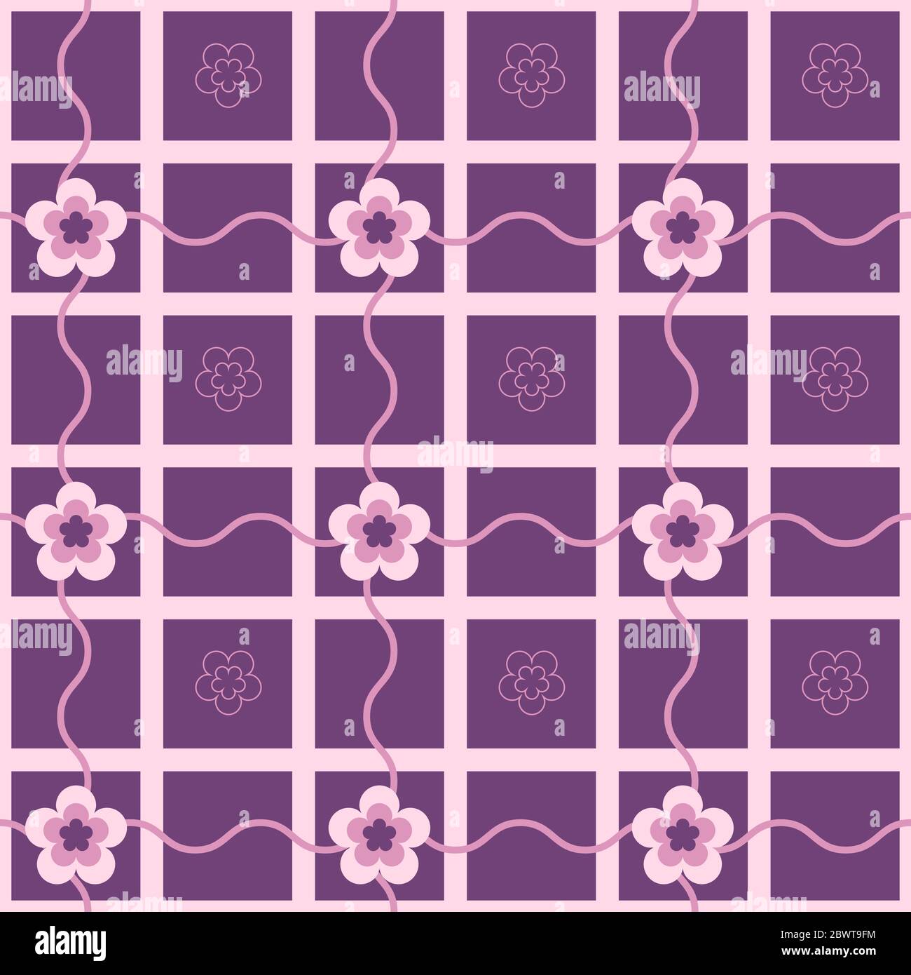 Seamless vector floral pattern in trendy color Stock Vector Image & Art ...