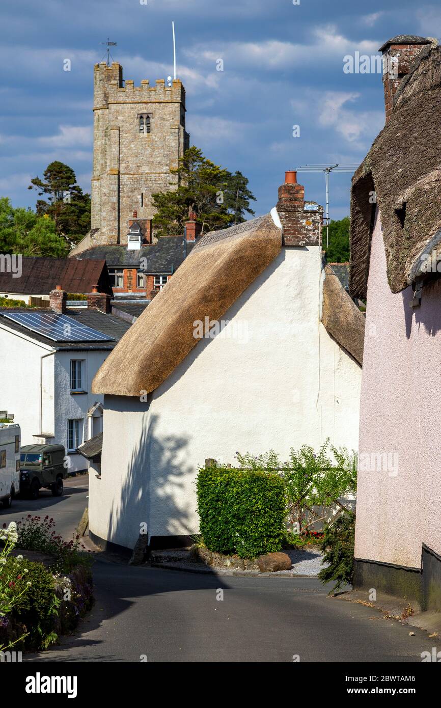 Dunsford,Dartmoor,Dartmoor village,British Culture, Building Exterior, Cemetery, Church, Country, Crossroad, Devon, England, English Culture Stock Photo
