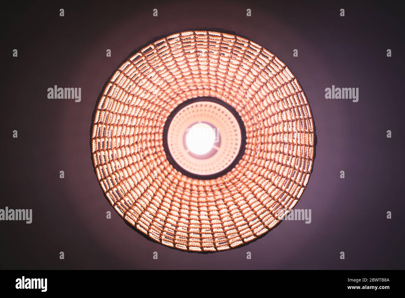 Circular Ceiling Lamp with Light Bulb Stock Photo Alamy