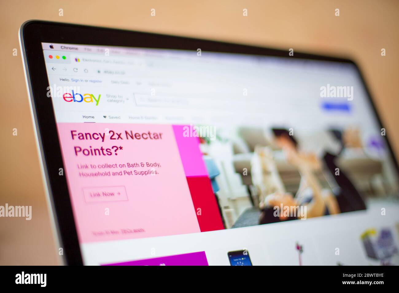 BELGRADE, SERBIA - MARCH 9, 2020: eBay web site on computer screen. eBay  is an American multinational e-commerce corporation founded at 1995. Stock Photo