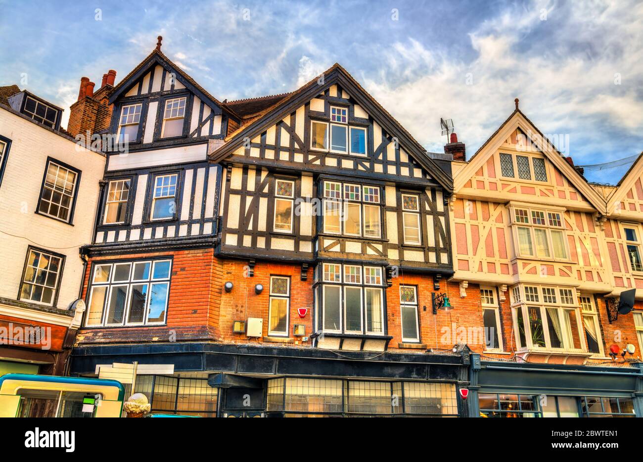 Traditional English houses in Canterbury, UK Stock Photo Alamy