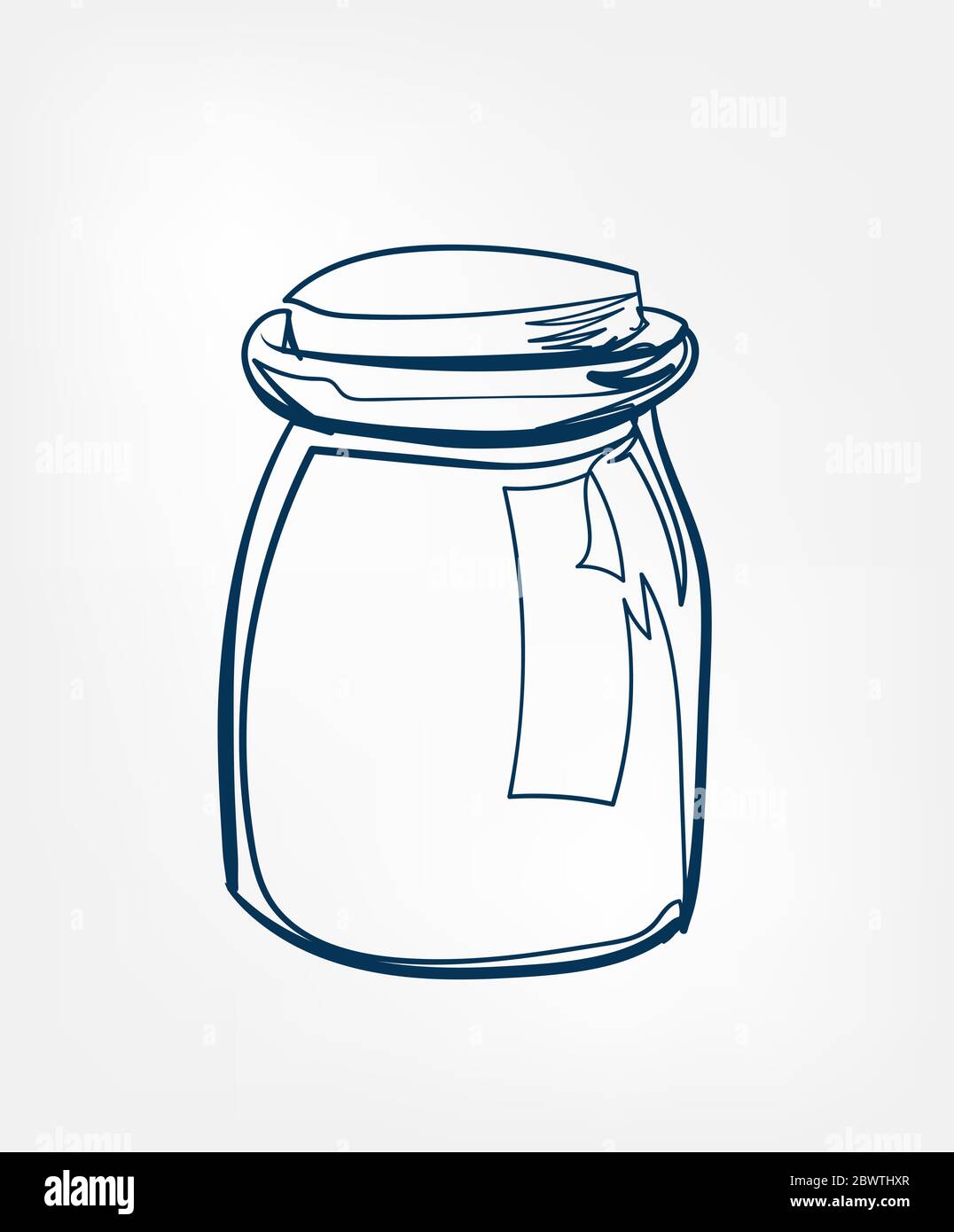glass can line vector clip art isolated Stock Vector