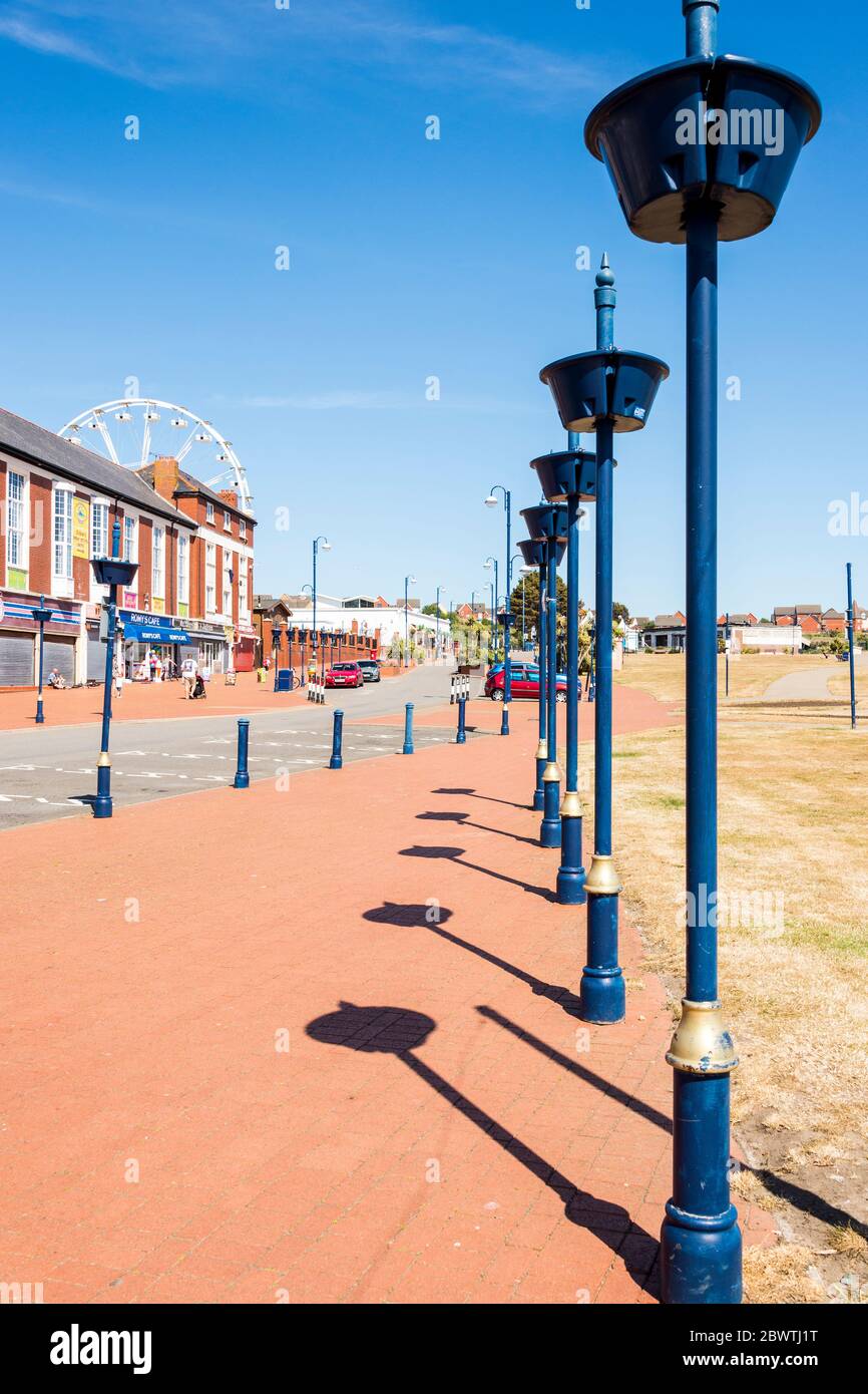 Barry Island is very quiet on a sunny Spring bank holiday afternoon during the 2020 coronavirus crises. Stock Photo