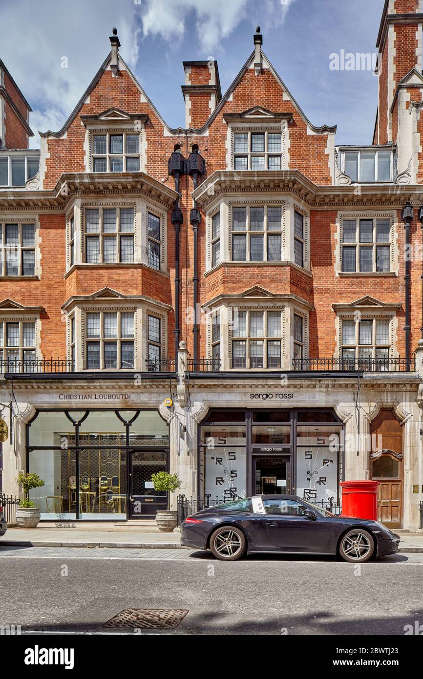 Christian Louboutin and Sergio Rossi shop fronts on Mount Street Mayfair,  London Stock Photo - Alamy