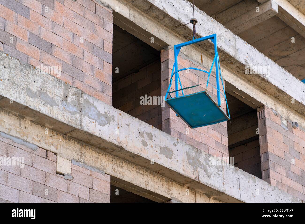 Tiny carrying system in house construction. Stock Photo