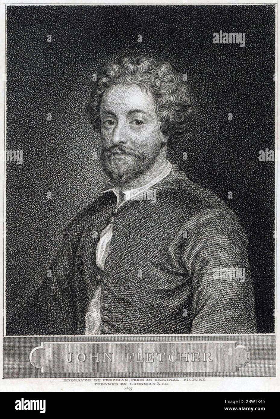 JOIHN FLETCHER (1579-1625) English Jacobean playwright Stock Photo