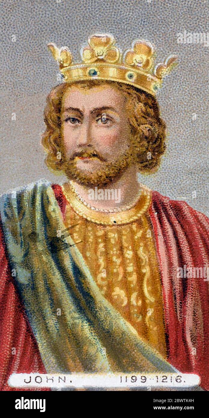 JOHN,King of England (1166-1216) on a 1920s cigarette card Stock Photo