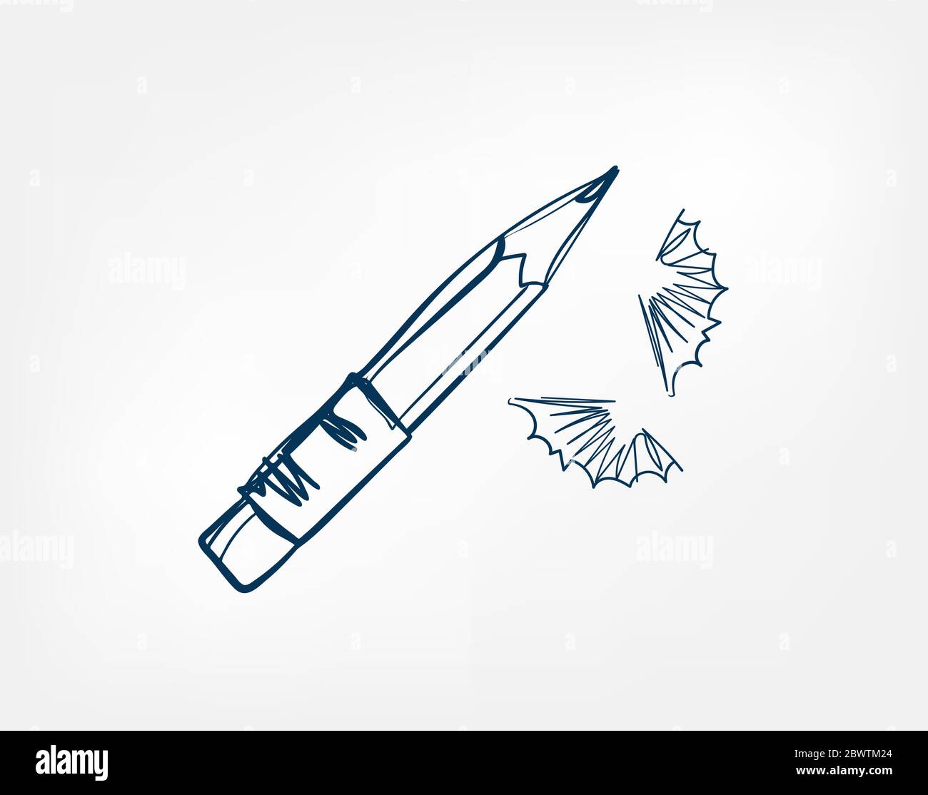 pencils one line vector isolated design Stock Vector