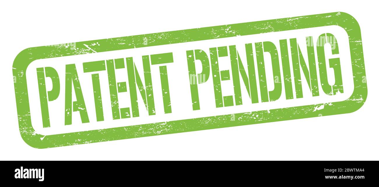PATENT PENDING green grungy rectangle stamp sign. Stock Photo
