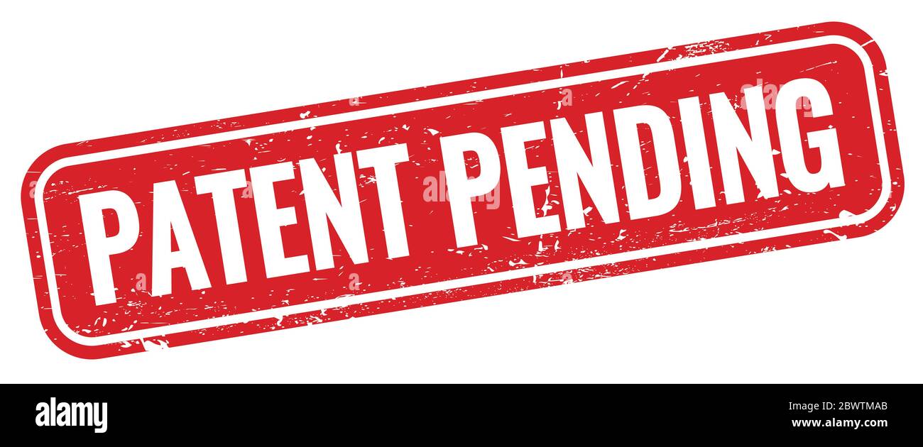 PATENT PENDING red grungy rectangle stamp sign Stock Photo - Alamy