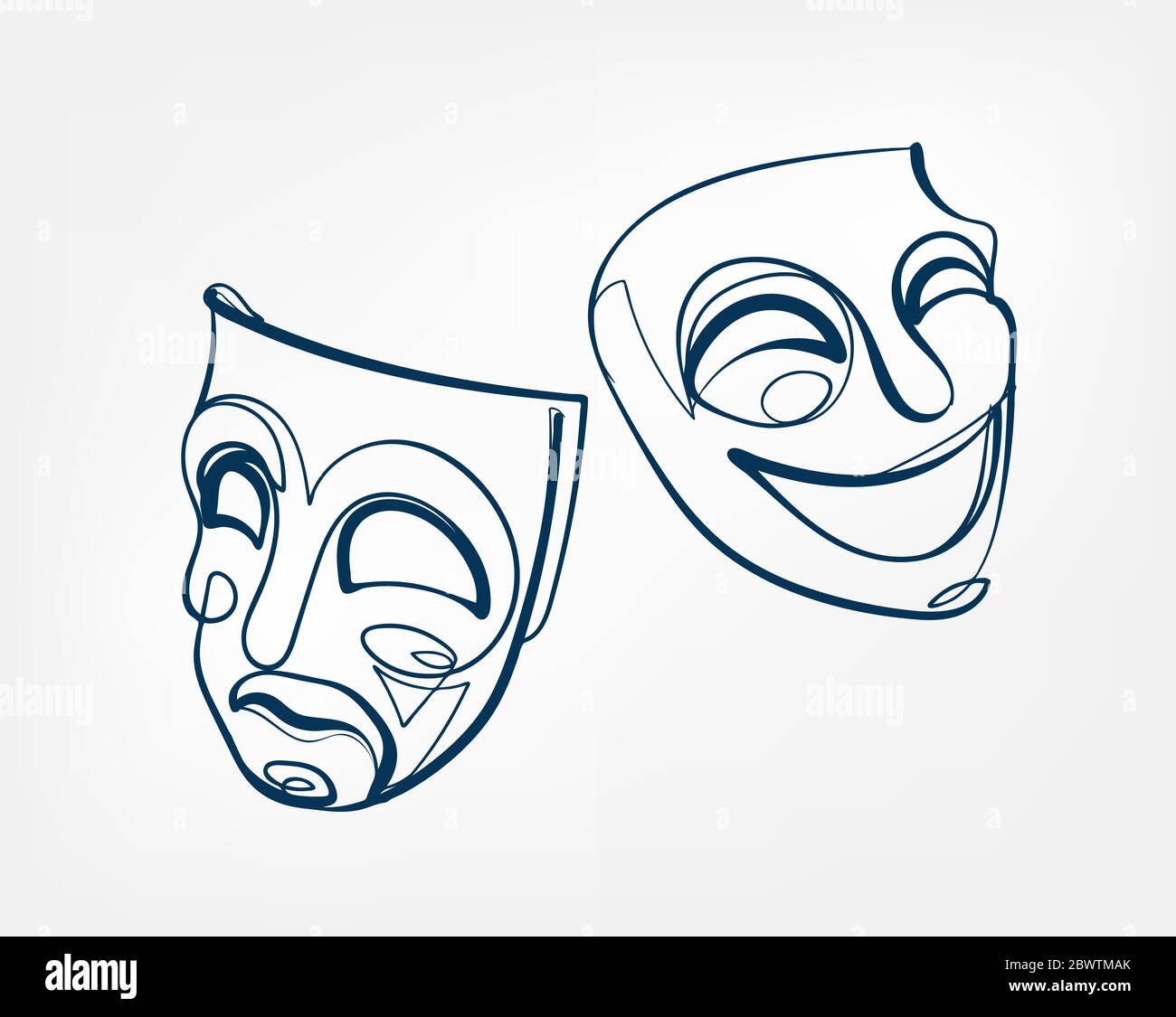 mask one line vector isolated design Stock Vector Image & Art - Alamy