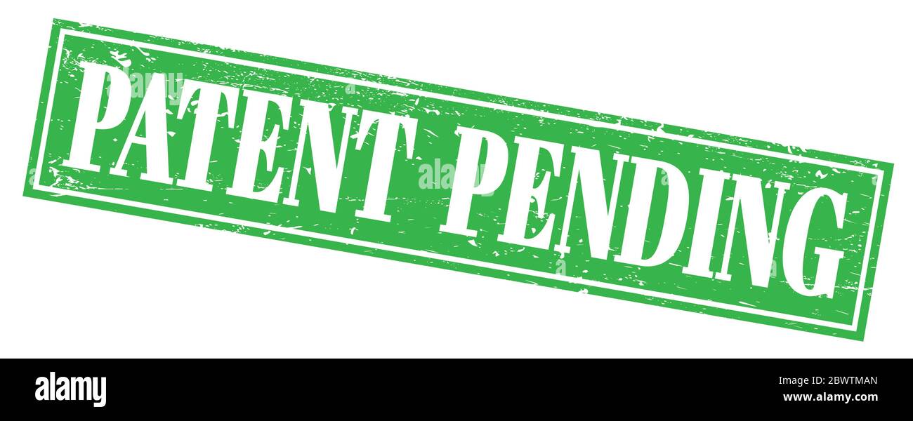 PATENT PENDING green grungy rectangle stamp sign. Stock Photo